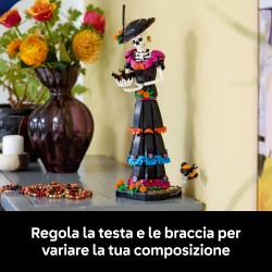 LEGO Ideas 21372 La Catrina, Kit Modellismo per Adulti con Scheletro, Fiori Finti e Farfalle Monarca, Idea Regalo Fai da Te