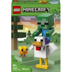 LEGO Minecraft 21582 Fantino di Polli, Giocattolo 3D con 3 Personaggi, Decorazione Cameretta, Regalo per Gamer e Bambini 9+