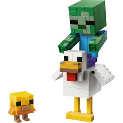 LEGO Minecraft 21582 Fantino di Polli, Giocattolo 3D con 3 Personaggi, Decorazione Cameretta, Regalo per Gamer e Bambini 9+