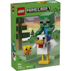LEGO Minecraft 21582 Fantino di Polli, Giocattolo 3D con 3 Personaggi, Decorazione Cameretta, Regalo per Gamer e Bambini 9+