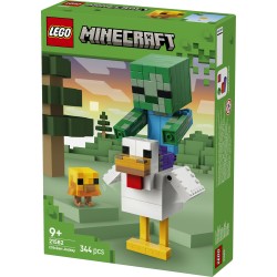 LEGO Minecraft 21582 Fantino di Polli, Giocattolo 3D con 3 Personaggi, Decorazione Cameretta, Regalo per Gamer e Bambini 9+