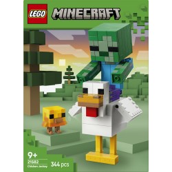 LEGO Minecraft 21582 Fantino di Polli, Giocattolo 3D con 3 Personaggi, Decorazione Cameretta, Regalo per Gamer e Bambini 9+
