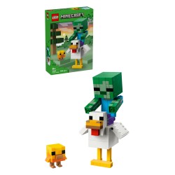 LEGO Minecraft 21582 Fantino di Polli, Giocattolo 3D con 3 Personaggi, Decorazione Cameretta, Regalo per Gamer e Bambini 9+
