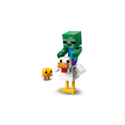 LEGO Minecraft 21582 Fantino di Polli, Giocattolo 3D con 3 Personaggi, Decorazione Cameretta, Regalo per Gamer e Bambini 9+