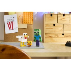LEGO Minecraft 21582 Fantino di Polli, Giocattolo 3D con 3 Personaggi, Decorazione Cameretta, Regalo per Gamer e Bambini 9+