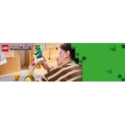 LEGO Minecraft 21582 Fantino di Polli, Giocattolo 3D con 3 Personaggi, Decorazione Cameretta, Regalo per Gamer e Bambini 9+