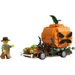 LEGO 40822 Furgone di Halloween Giocattolo, Kit Arti e Mestieri con Zucca e Minifigure del Contadino, Regalo per Bambini 8+