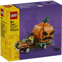 LEGO 40822 Furgone di Halloween Giocattolo, Kit Arti e Mestieri con Zucca e Minifigure del Contadino, Regalo per Bambini 8+