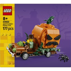 LEGO 40822 Furgone di Halloween Giocattolo, Kit Arti e Mestieri con Zucca e Minifigure del Contadino, Regalo per Bambini 8+