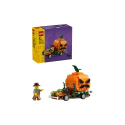 LEGO 40822 Furgone di Halloween Giocattolo, Kit Arti e Mestieri con Zucca e Minifigure del Contadino, Regalo per Bambini 8+