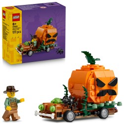 LEGO 40822 Furgone di Halloween Giocattolo, Kit Arti e Mestieri con Zucca e Minifigure del Contadino, Regalo per Bambini 8+