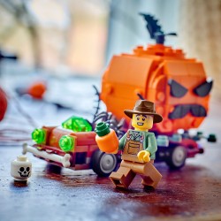 LEGO 40822 Furgone di Halloween Giocattolo, Kit Arti e Mestieri con Zucca e Minifigure del Contadino, Regalo per Bambini 8+