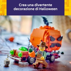 LEGO 40822 Furgone di Halloween Giocattolo, Kit Arti e Mestieri con Zucca e Minifigure del Contadino, Regalo per Bambini 8+