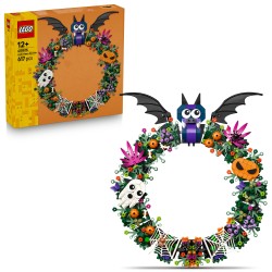 LEGO 40825 Ghirlanda di Halloween, Addobbo con Pipistrelli, Zucche, Fantasmi e Ragnatele, Regalo per Ragazze e Ragazzi da 12+