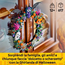 LEGO 40825 Ghirlanda di Halloween, Addobbo con Pipistrelli, Zucche, Fantasmi e Ragnatele, Regalo per Ragazze e Ragazzi da 12+