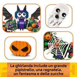 LEGO 40825 Ghirlanda di Halloween, Addobbo con Pipistrelli, Zucche, Fantasmi e Ragnatele, Regalo per Ragazze e Ragazzi da 12+