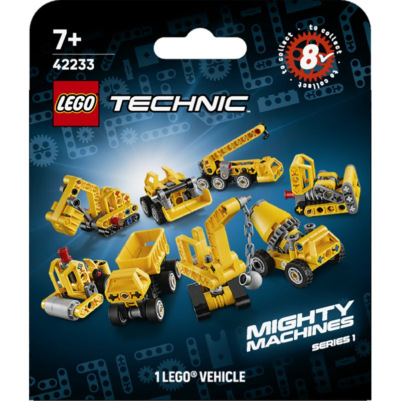 LEGO Technic 42233 Macchine Potenti, Scatole a Sorpresa con 1 di 8 Giocattoli Casuali da Collezione, Regali per Bambini da 7+