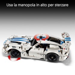 LEGO Technic 42234 Auto Sportiva Dodge Viper GTS-R, Macchina Giocattolo con Motore V10, Sterzo e Differenziale, Regalo da 10+