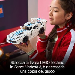 LEGO Technic 42234 Auto Sportiva Dodge Viper GTS-R, Macchina Giocattolo con Motore V10, Sterzo e Differenziale, Regalo da 10+