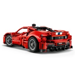 LEGO Technic 42235 Auto Ferrari 488 PISTA, Macchina Giocattolo con Motore V8, Sterzo e Differenziale, Regalo per Bambini 9+