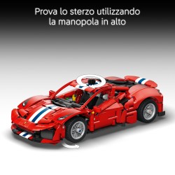LEGO Technic 42235 Auto Ferrari 488 PISTA, Macchina Giocattolo con Motore V8, Sterzo e Differenziale, Regalo per Bambini 9+
