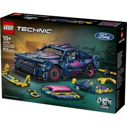 LEGO Technic 42236 Auto Ford Mustang GT Custom Garage GT, Giocattolo con Motore V8, Sterzo HOG, Parti Intercambiabili, da 10+