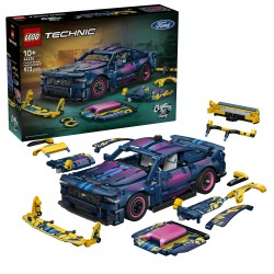 LEGO Technic 42236 Auto Ford Mustang GT Custom Garage GT, Giocattolo con Motore V8, Sterzo HOG, Parti Intercambiabili, da 10+