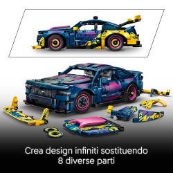 LEGO Technic 42236 Auto Ford Mustang GT Custom Garage GT, Giocattolo con Motore V8, Sterzo HOG, Parti Intercambiabili, da 10+