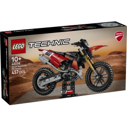 LEGO Technic 42238 Moto Ducati Desmo450 MX Factory, Kit di Modellismo con Moto Giocattolo da Collezione, Regalo Bambini 10+
