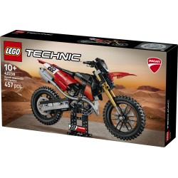 LEGO Technic 42238 Moto Ducati Desmo450 MX Factory, Kit di Modellismo con Moto Giocattolo da Collezione, Regalo Bambini 10+