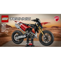 LEGO Technic 42238 Moto Ducati Desmo450 MX Factory, Kit di Modellismo con Moto Giocattolo da Collezione, Regalo Bambini 10+