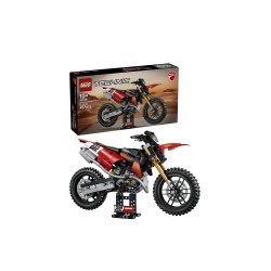 LEGO Technic 42238 Moto Ducati Desmo450 MX Factory, Kit di Modellismo con Moto Giocattolo da Collezione, Regalo Bambini 10+