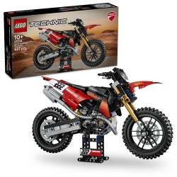 LEGO Technic 42238 Moto Ducati Desmo450 MX Factory, Kit di Modellismo con Moto Giocattolo da Collezione, Regalo Bambini 10+