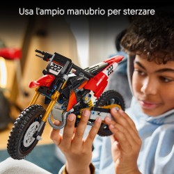 LEGO Technic 42238 Moto Ducati Desmo450 MX Factory, Kit di Modellismo con Moto Giocattolo da Collezione, Regalo Bambini 10+