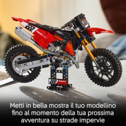 LEGO Technic 42238 Moto Ducati Desmo450 MX Factory, Kit di Modellismo con Moto Giocattolo da Collezione, Regalo Bambini 10+