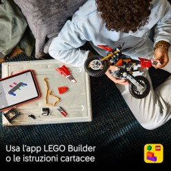 LEGO Technic 42238 Moto Ducati Desmo450 MX Factory, Kit di Modellismo con Moto Giocattolo da Collezione, Regalo Bambini 10+