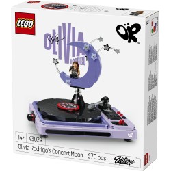 LEGO Editions 43029 La Mezzaluna del Concerto di Olivia Rodrigo, Kit con Giradischi, Vinile e Minifigure, Regalo da 14+ Anni