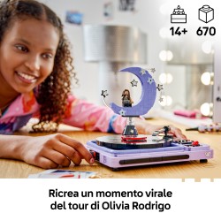 LEGO Editions 43029 La Mezzaluna del Concerto di Olivia Rodrigo, Kit con Giradischi, Vinile e Minifigure, Regalo da 14+ Anni