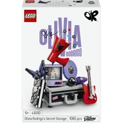 LEGO Editions 43030 La Valigetta Segreta di Olivia Rodrigo, Valigia Giocattolo con Microfono, Disco, Megafono, TV, Regalo 10+