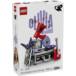LEGO Editions 43030 La Valigetta Segreta di Olivia Rodrigo, Valigia Giocattolo con Microfono, Disco, Megafono, TV, Regalo 10+