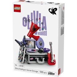 LEGO Editions 43030 La Valigetta Segreta di Olivia Rodrigo, Valigia Giocattolo con Microfono, Disco, Megafono, TV, Regalo 10+
