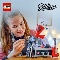 LEGO Editions 43030 La Valigetta Segreta di Olivia Rodrigo, Valigia Giocattolo con Microfono, Disco, Megafono, TV, Regalo 10+