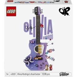 LEGO Editions 43031 La Chitarra Bicolore di Olivia Rodrigo, Kit Modellismo 3D con 2 Minifigure, Stelle e Farfalle, Regalo 14+