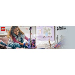 LEGO Editions 43031 La Chitarra Bicolore di Olivia Rodrigo, Kit Modellismo 3D con 2 Minifigure, Stelle e Farfalle, Regalo 14+
