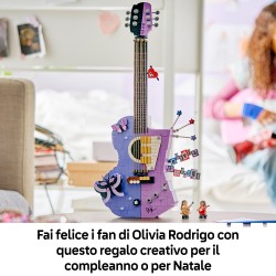 LEGO Editions 43031 La Chitarra Bicolore di Olivia Rodrigo, Kit Modellismo 3D con 2 Minifigure, Stelle e Farfalle, Regalo 14+