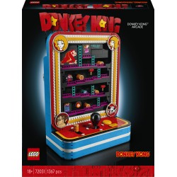 LEGO Super Mario 72051 Donkey Kong Arcade, Kit Modellismo per Adulti con Joystick e Barili, Idea Regalo da Collezione per Fan