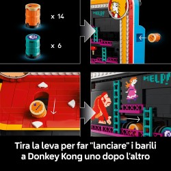 LEGO Super Mario 72051 Donkey Kong Arcade, Kit Modellismo per Adulti con Joystick e Barili, Idea Regalo da Collezione per Fan