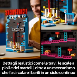 LEGO Super Mario 72051 Donkey Kong Arcade, Kit Modellismo per Adulti con Joystick e Barili, Idea Regalo da Collezione per Fan