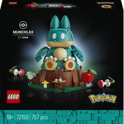 LEGO Pokémon 72150 Munchlax, Action Figure da Costruire per Adulti con Arti e Testa Snodabili, Regalo per Gamer da Collezione