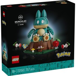 LEGO Pokémon 72150 Munchlax, Action Figure da Costruire per Adulti con Arti e Testa Snodabili, Regalo per Gamer da Collezione